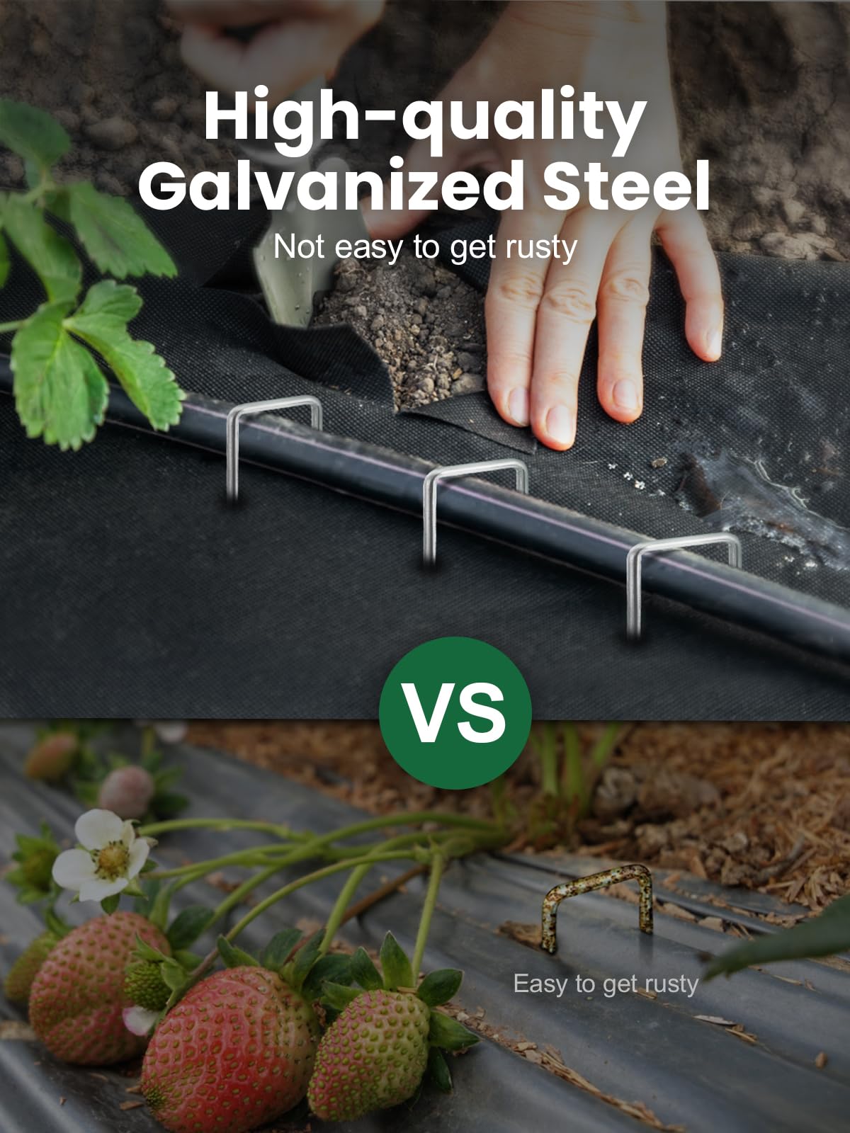 GROWNEER ground stakes offer strong hold for lawns and gardens