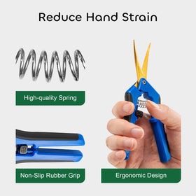 GROWNEER pruning shears feature a secure locking mechanism for safe storage