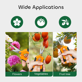 GROWNEER pruning shears with secure locking mechanism for safe storage.