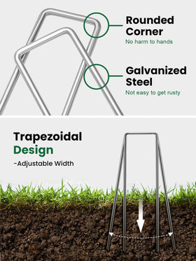 GROWNEER stakes with sharpened tips ease soil penetration and setup
