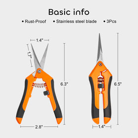 GROWNEER spring-loaded pruning shears reduce hand fatigue during long sessions.