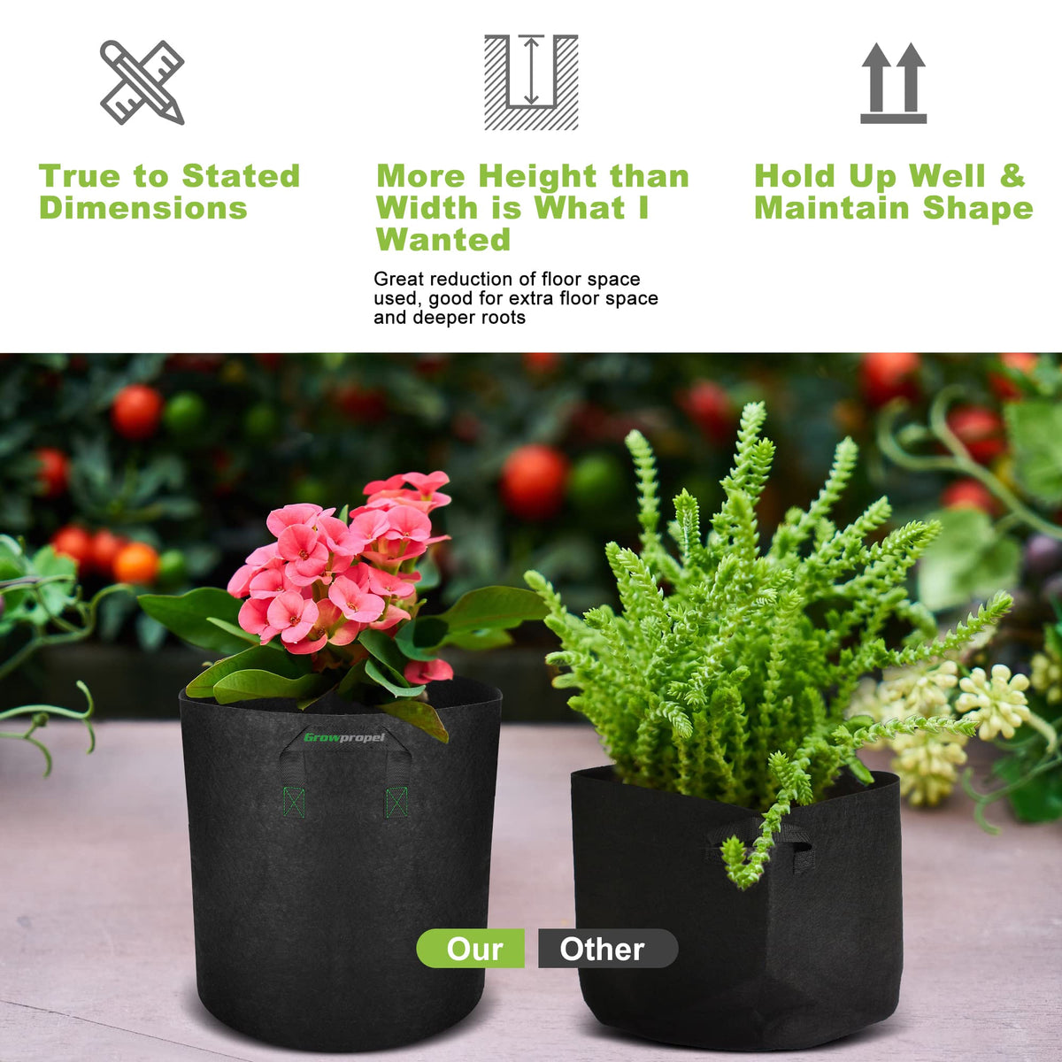 Growpropel 5 gallon eight-pack for vegetables and aquatic plants