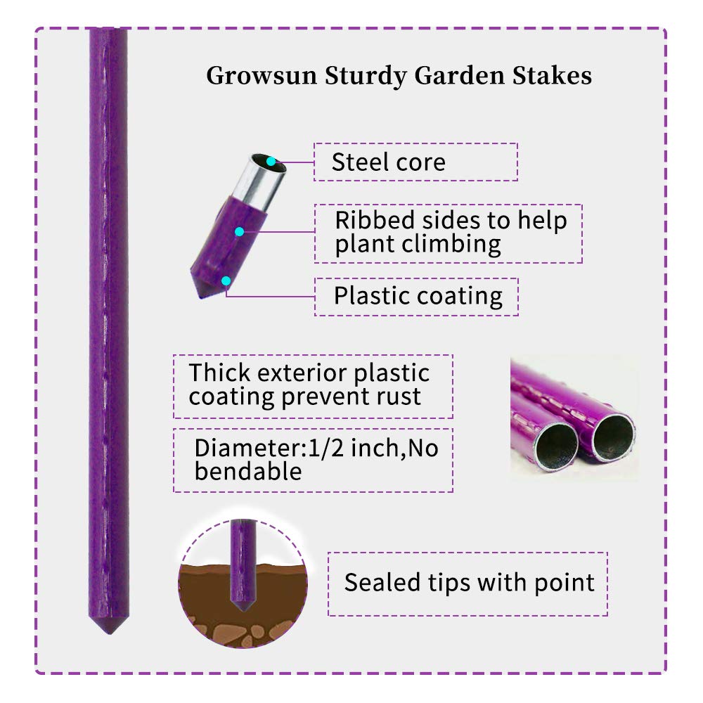 Growsun ribbed-sides design helps keep ties secure on the trellis