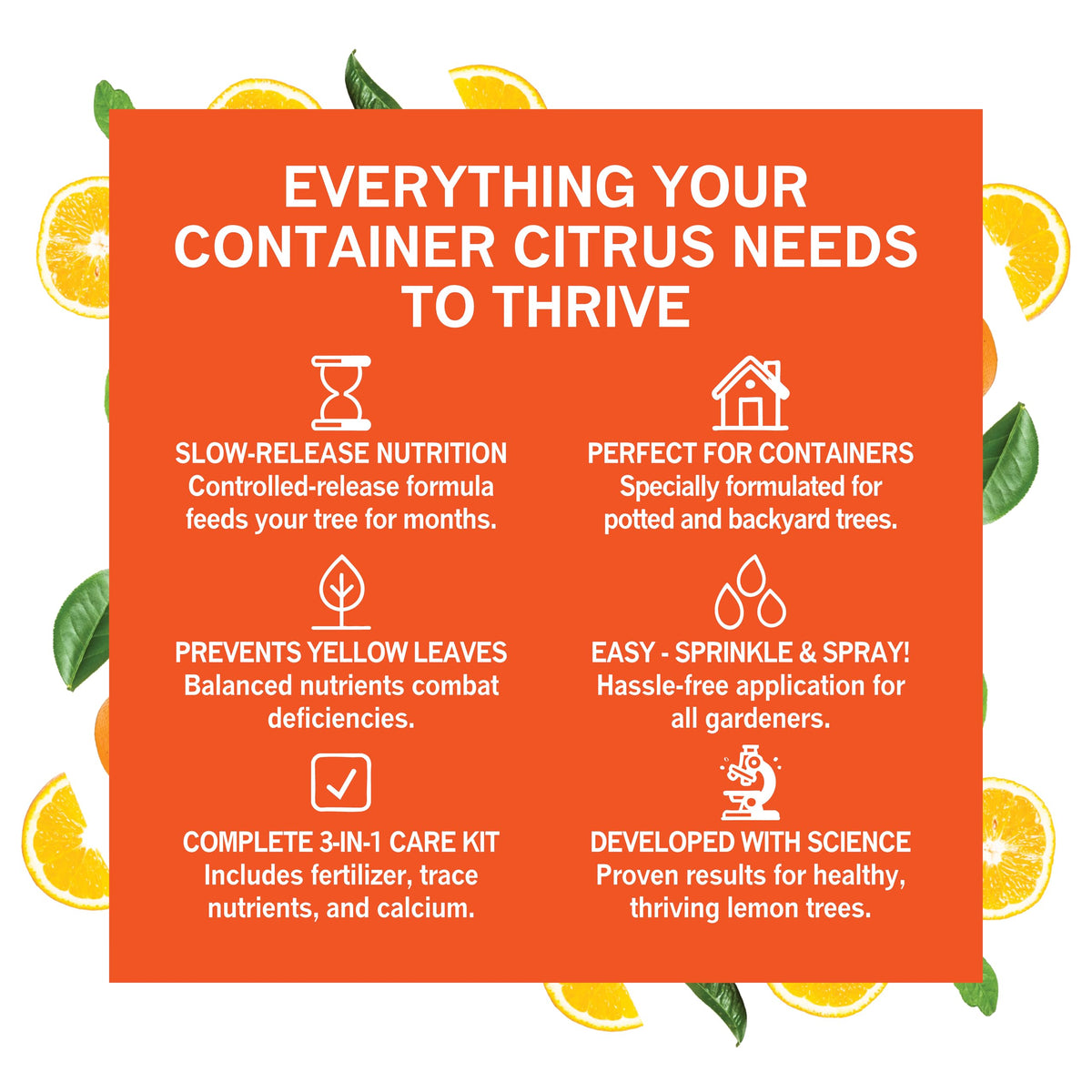 GrowScripts Citrus Fertilizer Kit 3-step feeding schedule makes gardening simple