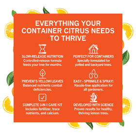 GrowScripts Citrus Fertilizer Kit 3-step feeding schedule makes gardening simple