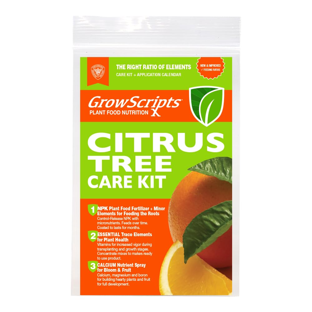 GrowScripts Citrus Fertilizer Kit granules around the base support steady growth