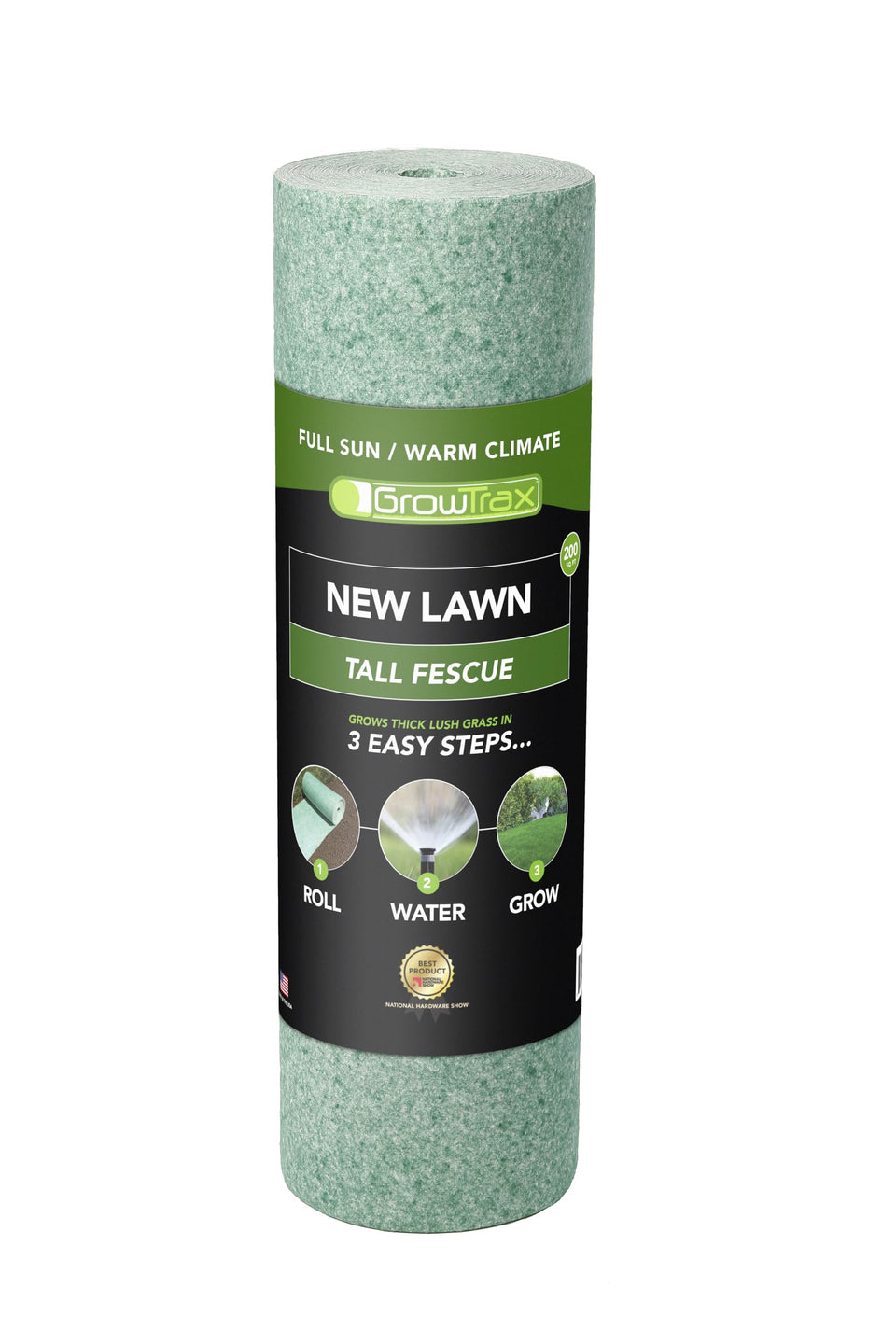 GrowTrax biodegradable tall fescue seed mat unrolled for lawn repair