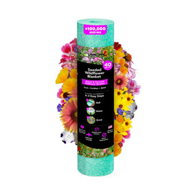 Growtrax Easy-Grow Wildflower Seed Mat unroll action for quick, mess-free planting