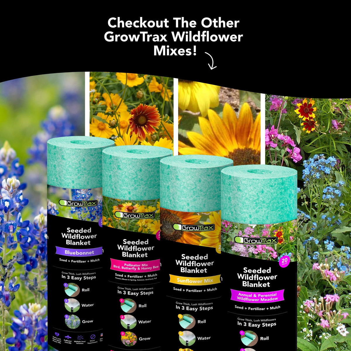 Growtrax mat cut-to-fit for pots, beds, and walkways