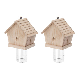 GRTRE 2-pack wood carpenter bee trap for outdoor hanging protects wood