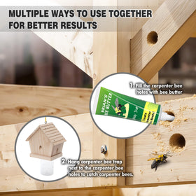 GRTRE attractant emits pheromones to lure bees into the trap.