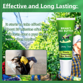 GRTRE Brain's Bee Butter hole-application targets active nests for protection.
