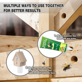 Trap hung above ground to exploit sun-loving carpenter bees.