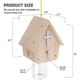 Positioned 5-7 ft high facing south or southwest.