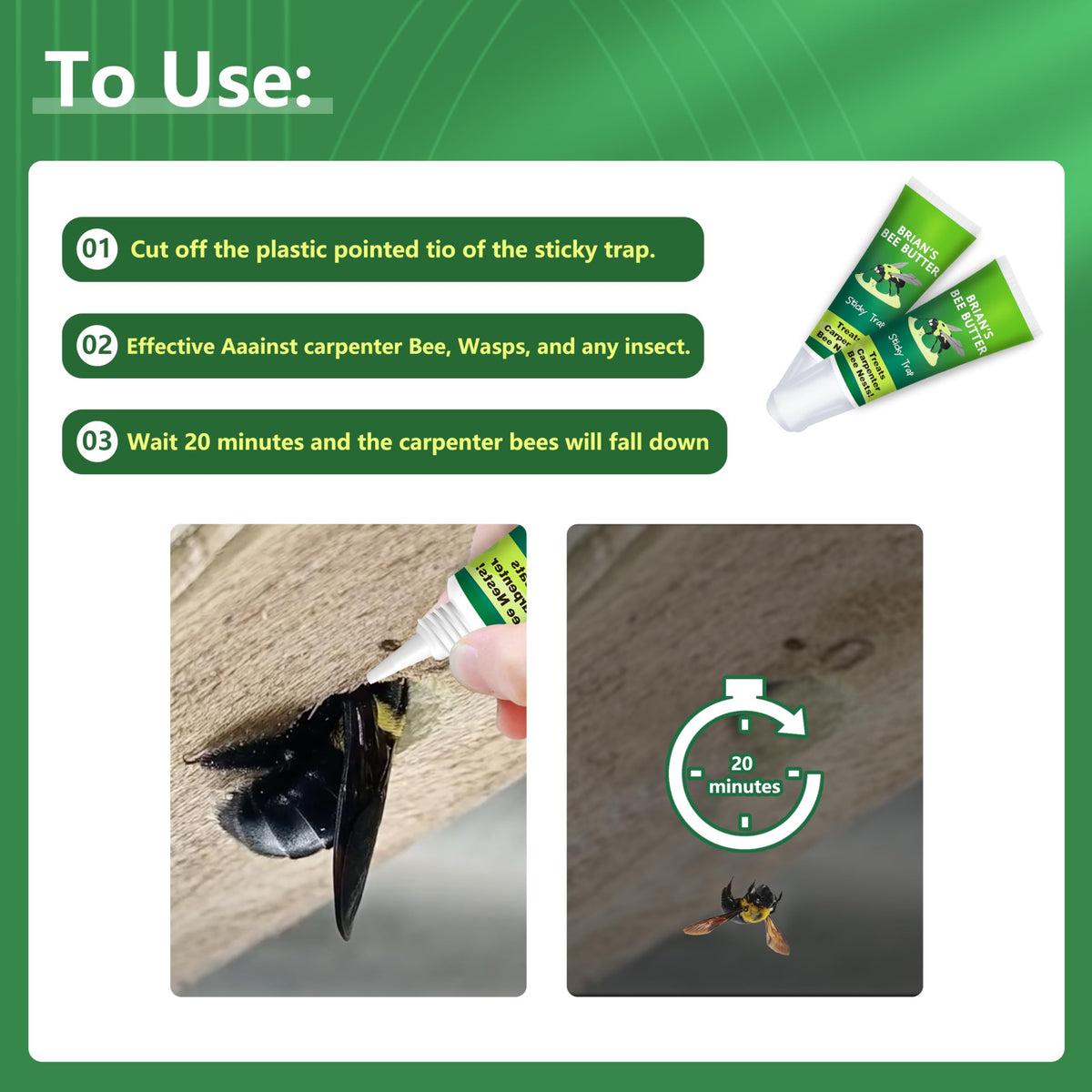 GRTRE wood-hole treatment demonstrates hole-injection with minimal cleanup and long-lasting protection