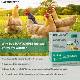 GrubsFarm HARTOMPET nutrition label emphasizes calcium, protein, and fat content.