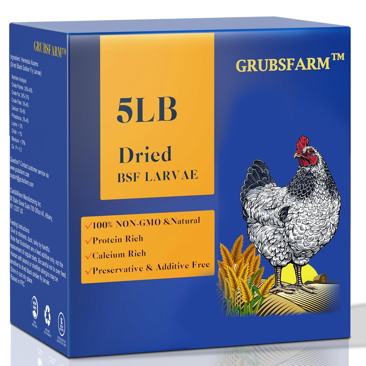 GRUBSFARM BSF larvae in a resealable bag for easy storage and feeding.
