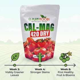 GS Plant Foods Cal-Mag 420 Dry designed to support growth cycles from start to finish.