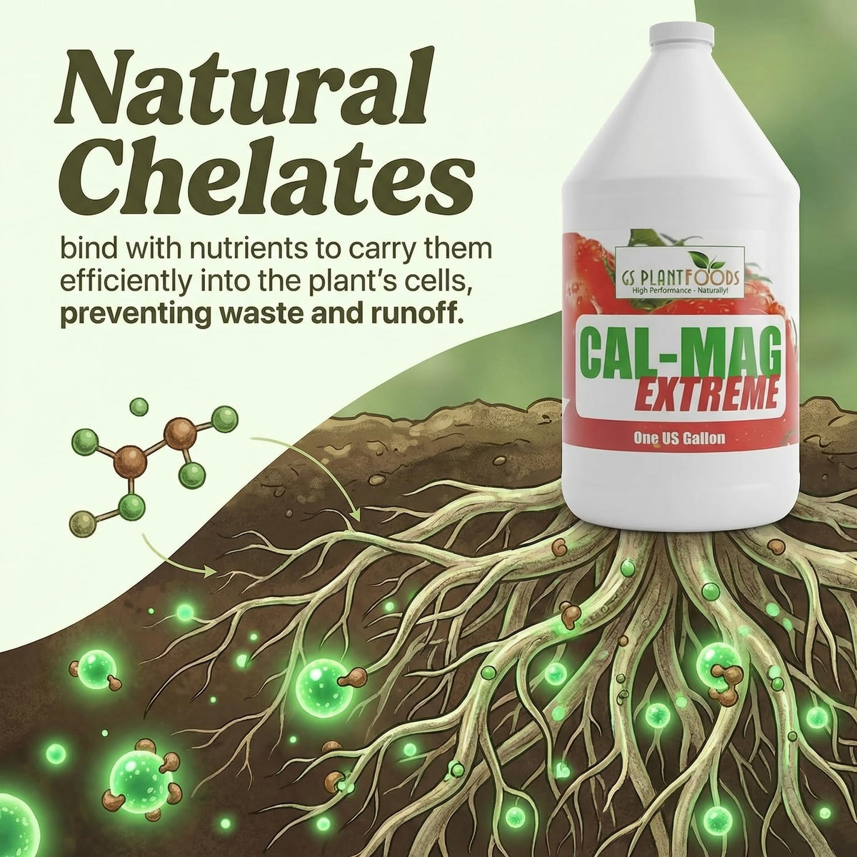 GS Plant Foods Cal-Mag Extreme bottle pour demonstrates simple mixing