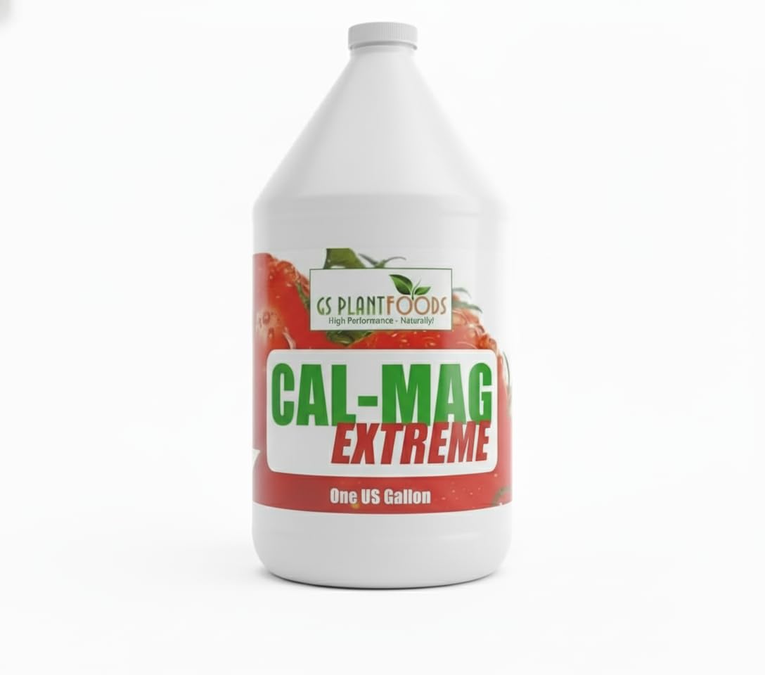 GS Plant Foods Cal-Mag Extreme bottle shows easy liquid nutrition for plants