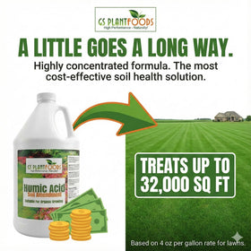 GS Plant Foods Humic Acid compatibility with fertilizer programs for versatility.