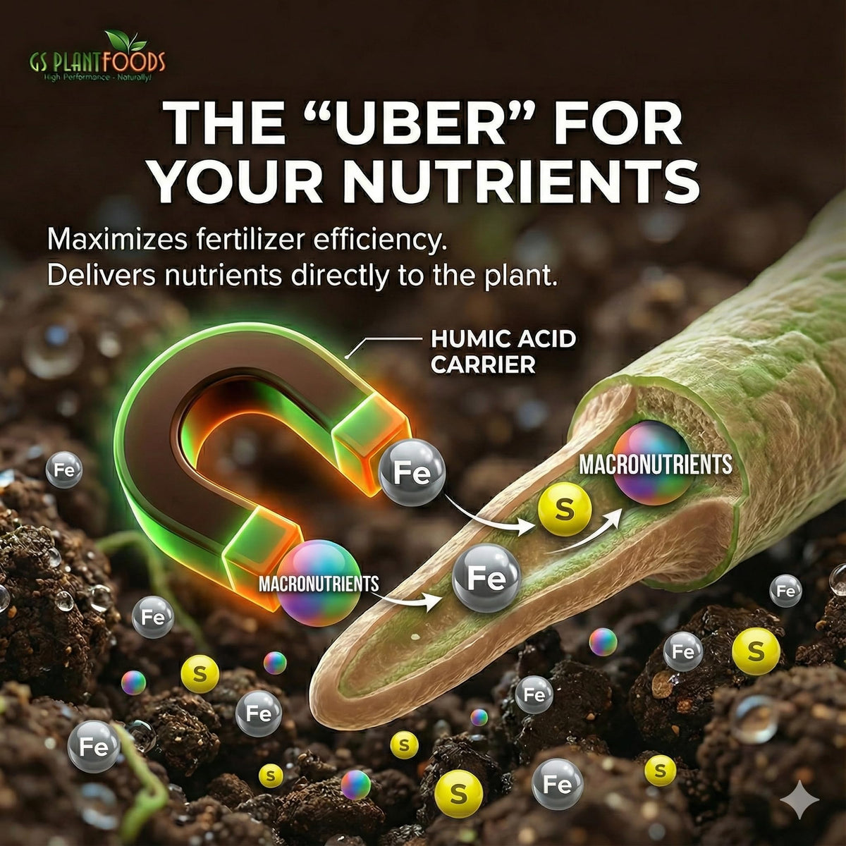 GS Plant Foods Humic Acid garden application demonstrates broad use cases.