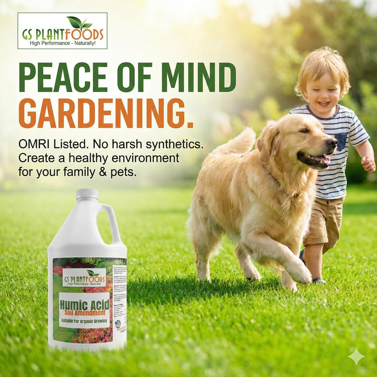 GS Plant Foods Humic Acid leonardite-derived organic matter foundation.