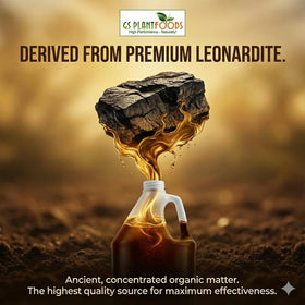 GS Plant Foods Humic Acid OMRI label signaling organic compatibility.