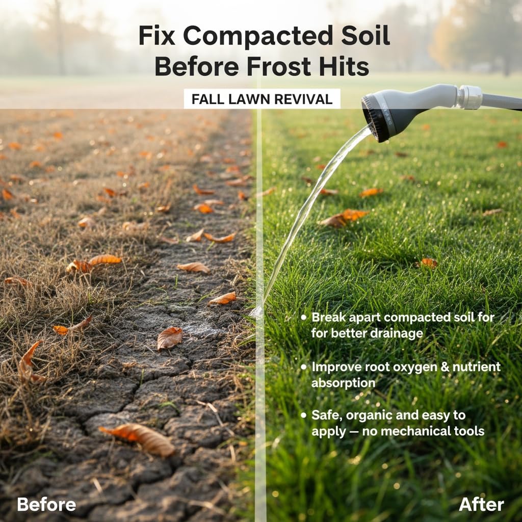 GS Plant Foods Soft Soil Liquid Aerator measuring cap enables precise dilution.