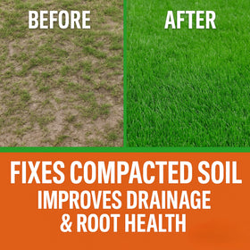 Mixing Soft Soil Liquid Aerator with water for uniform application.