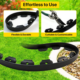 GSBLUNIE 2-inch tall edge creates neat lawn borders and prevents encroachment.