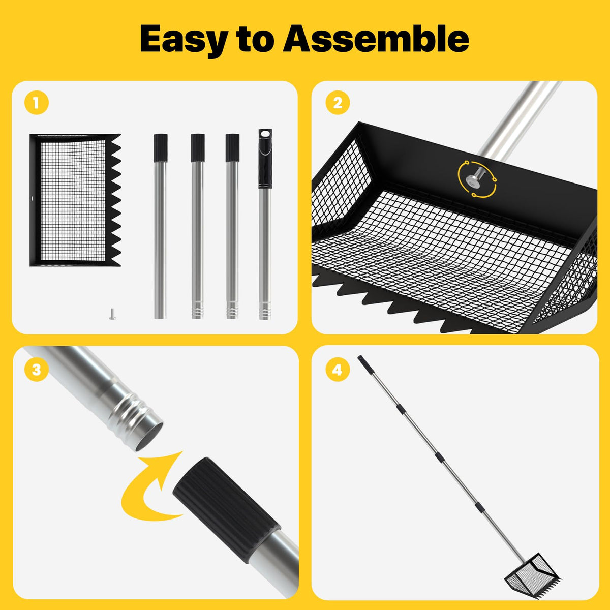 GSBLUNIE smooth non-stick mesh helps waste slide off easily