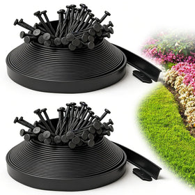 GSBLUNIE landscape edging 118ft defines borders with flexible, no-dig installation.
