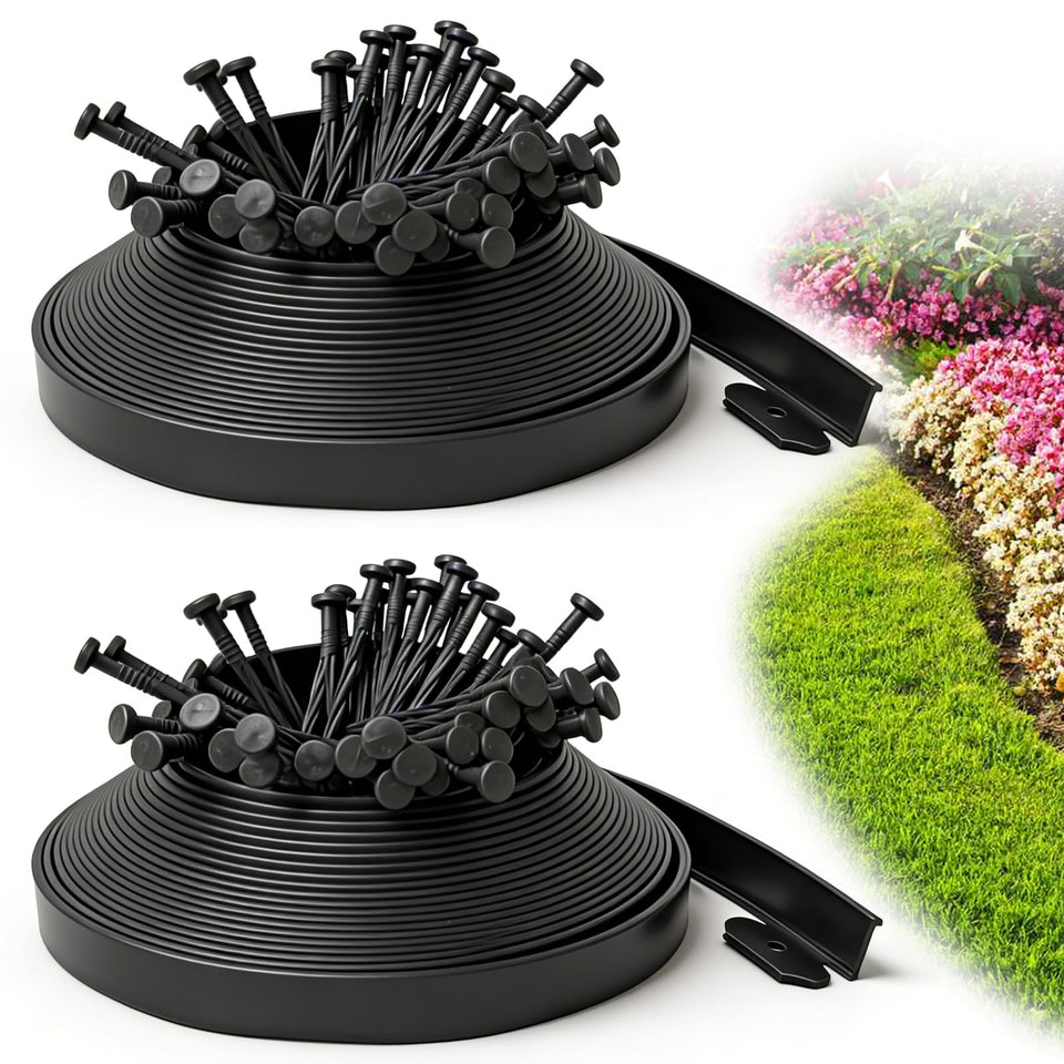 GSBLUNIE landscape edging 118ft defines borders with flexible, no-dig installation.