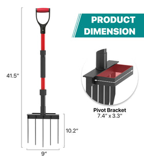 GSBLUNIE fiberglass handle with D-grip provides comfortable, secure handling.