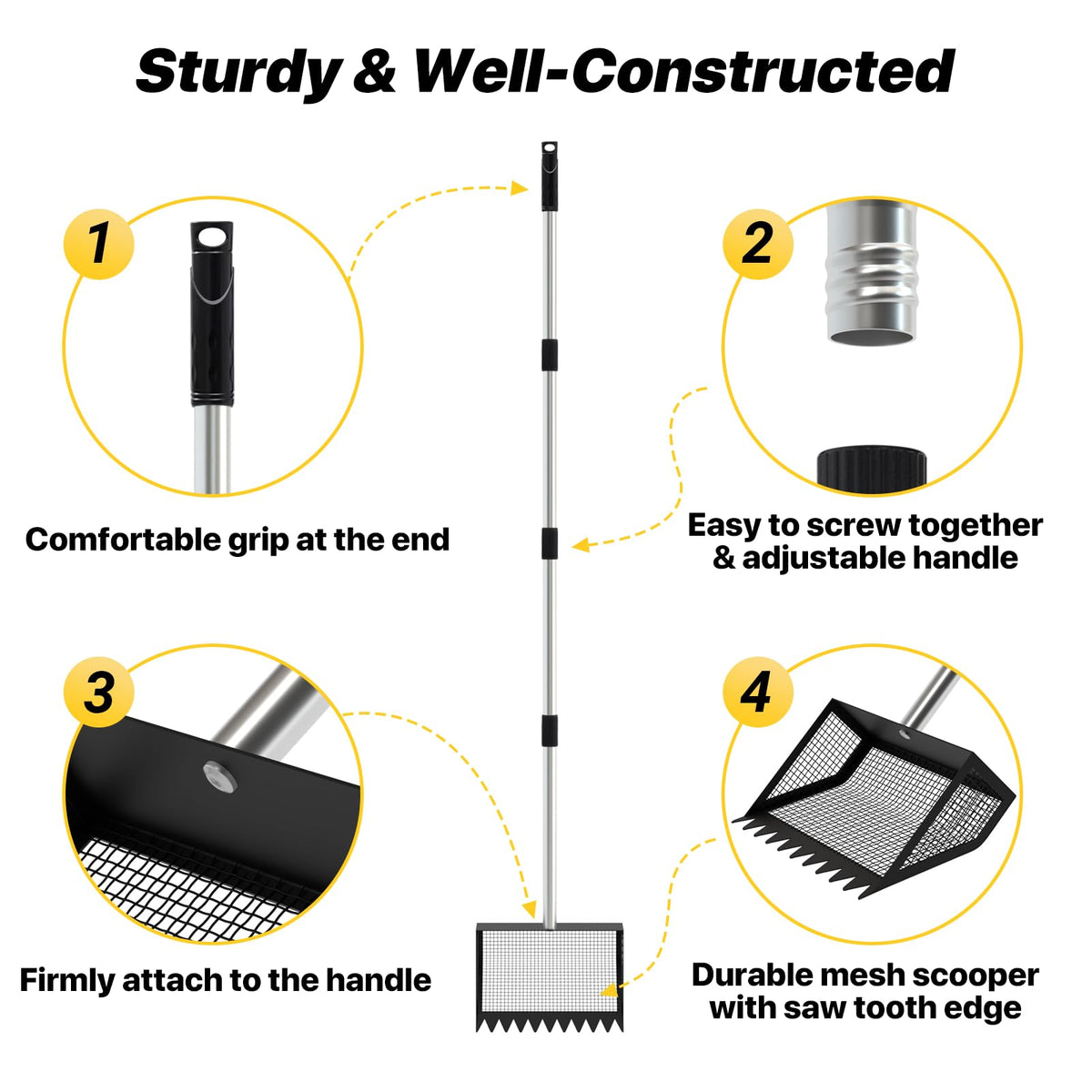 GSBLUNIE saw-tooth edge breaks up compacted waste for easier scooping
