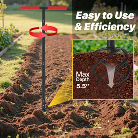 GSBLUNIE non-slip-grip handle offers control and reduces fatigue during tilling.