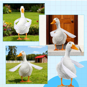 Gsbnjuy white wings suit fall, Halloween, and Christmas porch scenes.