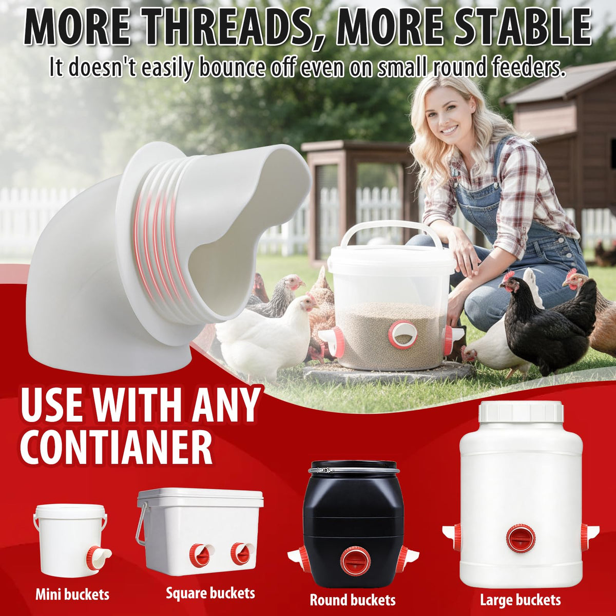 GSHWXD compatible with buckets, barrels, bins, and troughs for versatile setups.