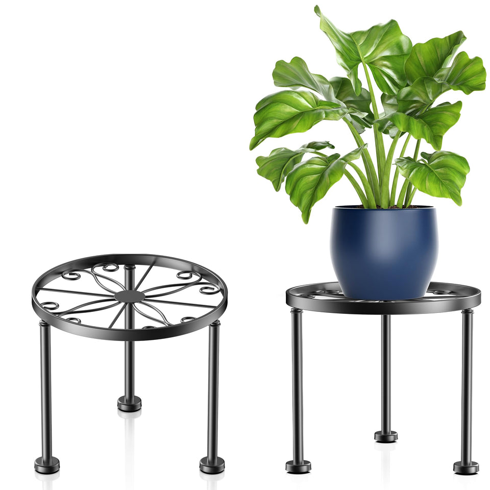 Gskeco plant stand with anti-slip base supports heavy pots indoors and out