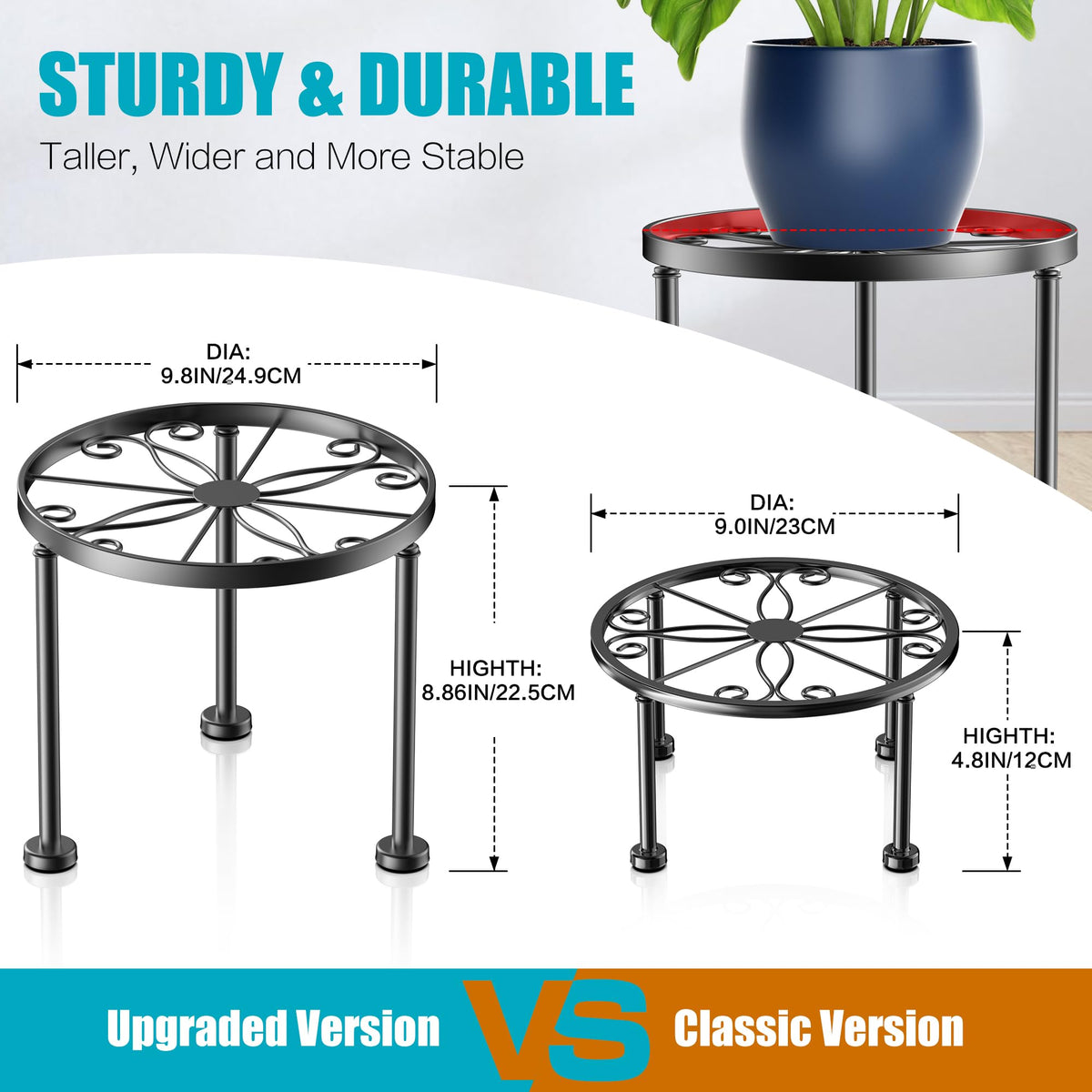 Gskeco heavy duty iron frame stands up to weather for outdoors