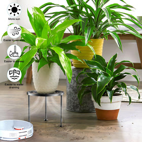 Gskeco round 9 inch display shelf showcases plants with modern style