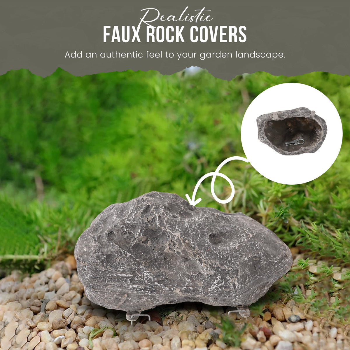 GSM Brands durable fiberglass fake rock withstands weather for outdoor use