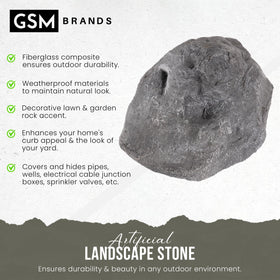 GSM Brands large lightweight fake rock is easy to reposition in your yard