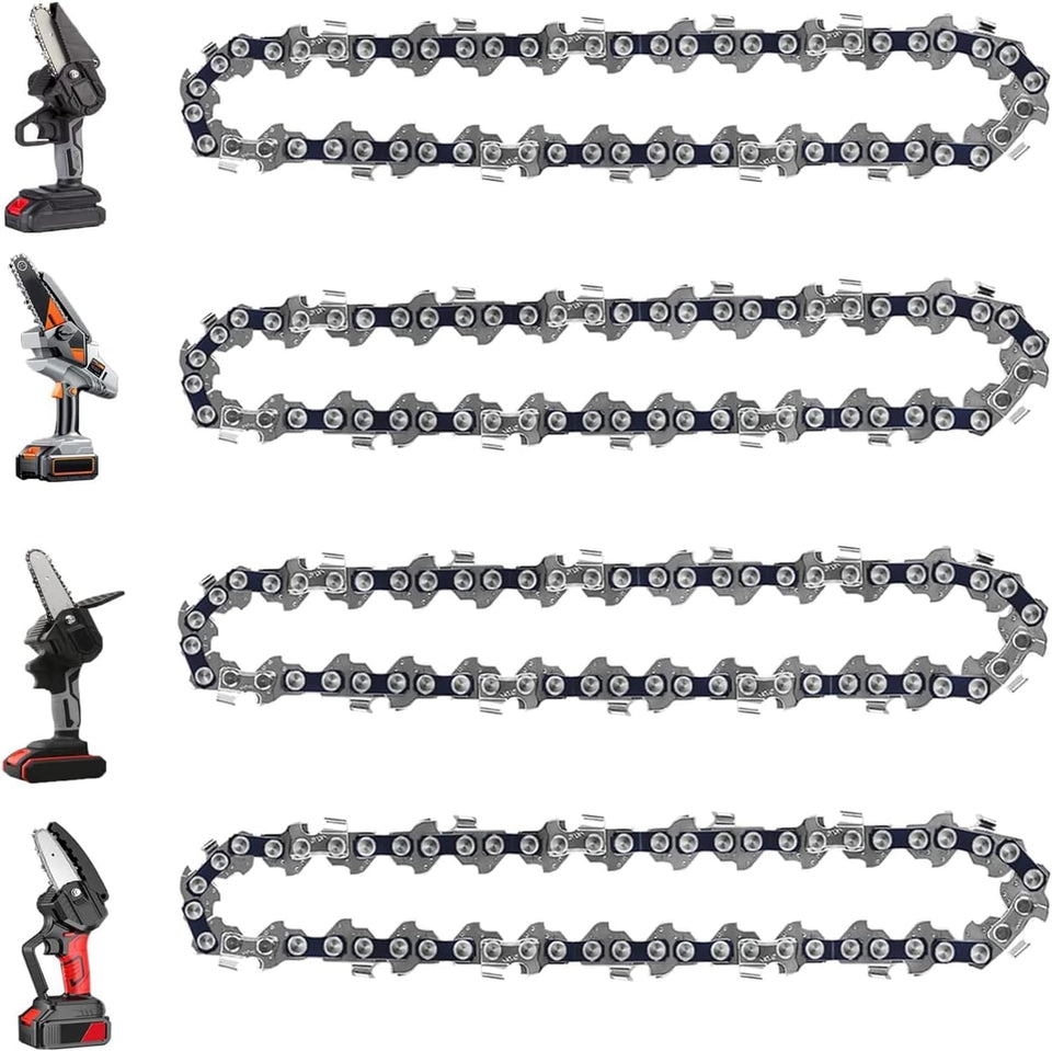 GSSHBR 6-inch mini chainsaw chain assembly for easy replacement and precise cuts.