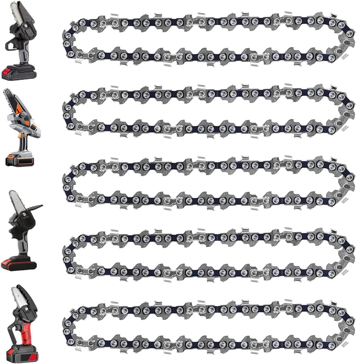 GSSHBR 6-inch chain closeup teeth for sharp cutting