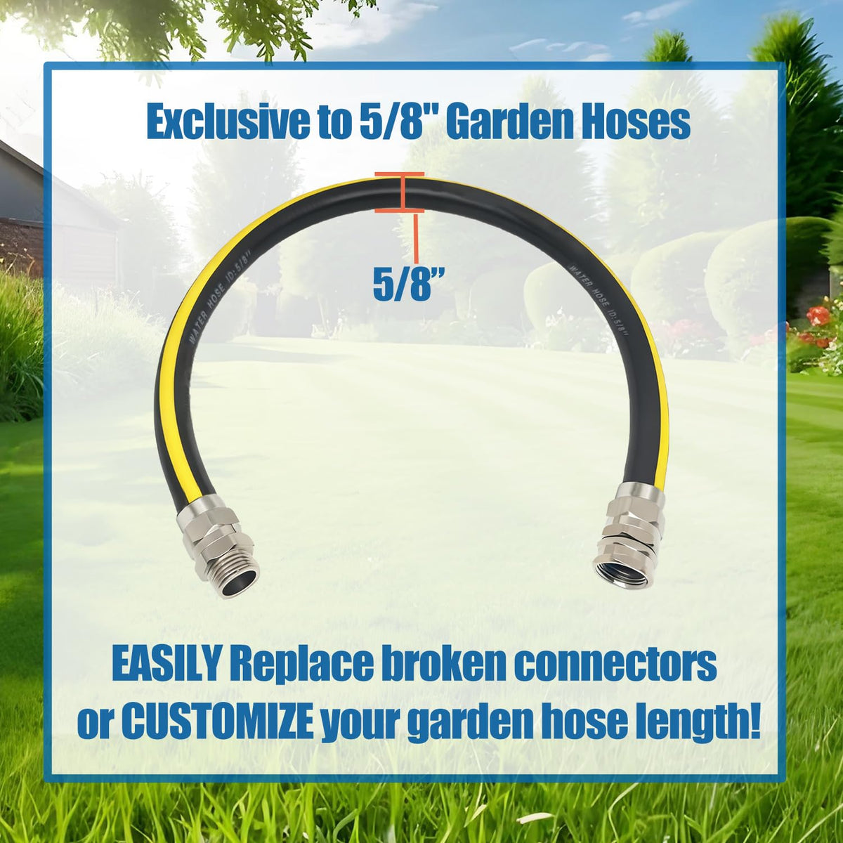 G-Sunny garden hose repair kit in use illustrates quick, durable fixes
