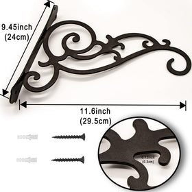 GSY black iron wall hook ideal for lanterns and plants.