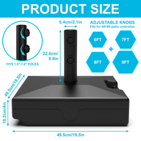 GT GETCO TECH easy-assembly storage umbrella base with compact design