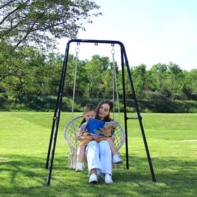G TALECO GEAR hammock stand uses 1.3-inch steel tubing for strength